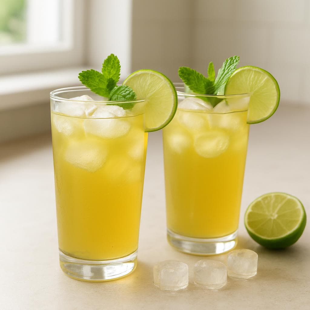 Ананасово-огуречный айс-ти с мятой: шаг 4