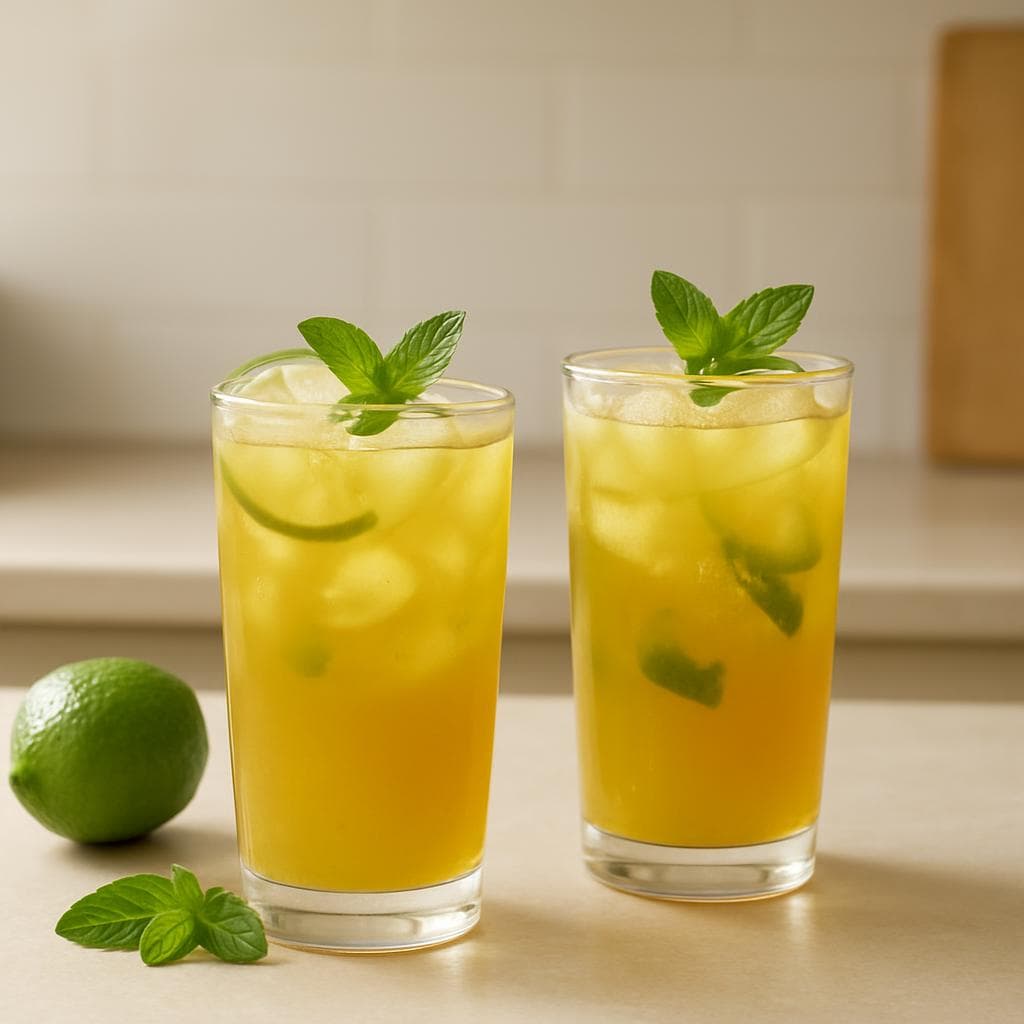 Ананасово-огуречный айс-ти с мятой: шаг 5