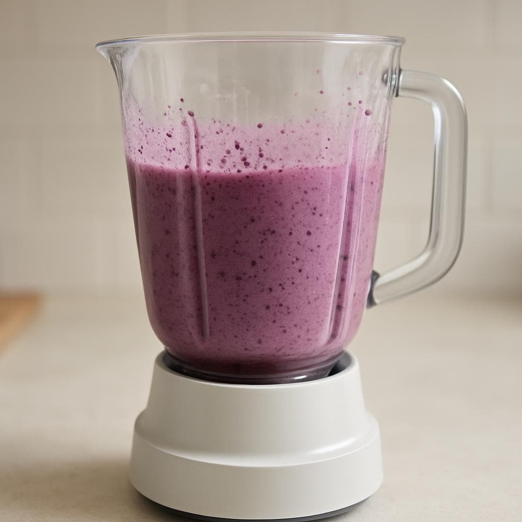 Чернично-кефирный смузи с бананом: шаг 2