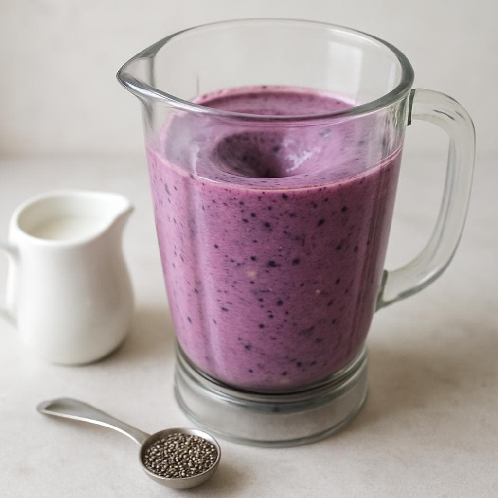 Чернично-кефирный смузи с бананом: шаг 3