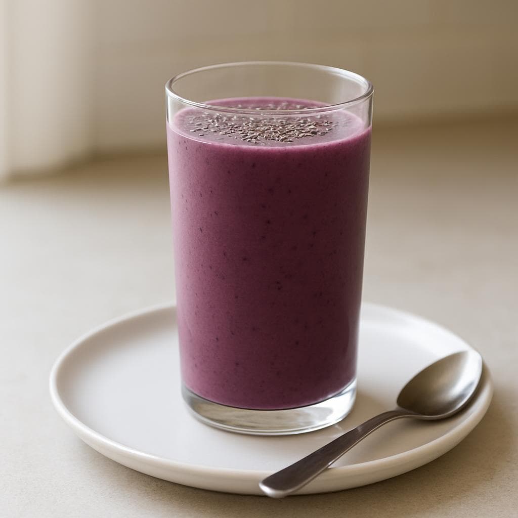 Чернично-кефирный смузи с бананом: шаг 4