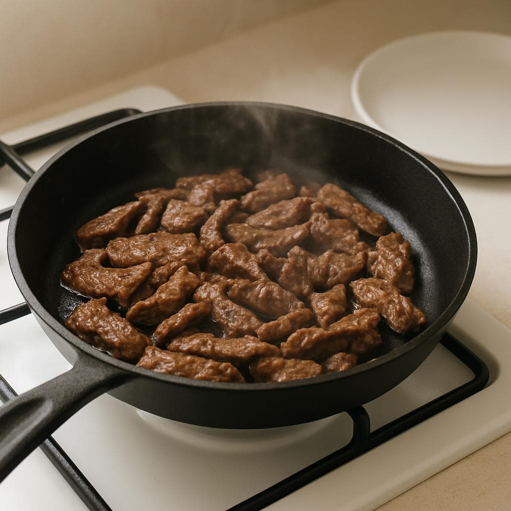 Говядина с баклажаном и перцем в соевом соусе: шаг 2