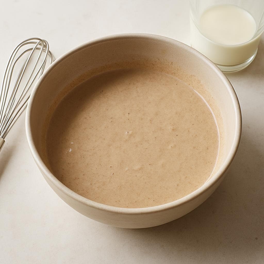 Гречневые панкейки с творожным кремом и ягодами: шаг 1