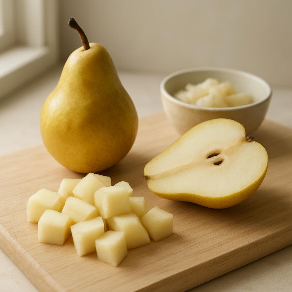 Грушевый смузи с греческим йогуртом и тахини: шаг 1