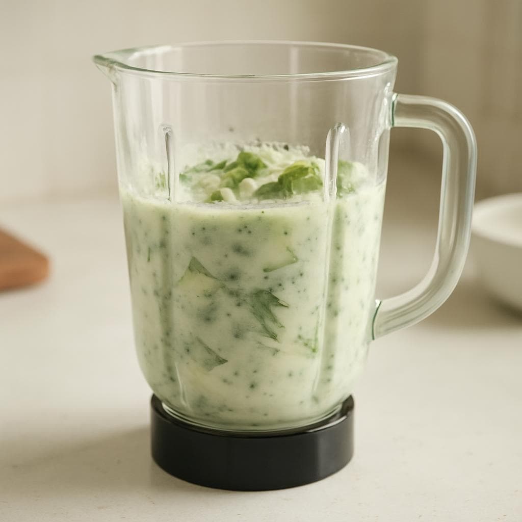 Кефирный напиток с огурцом, укропом и лаймом: шаг 2