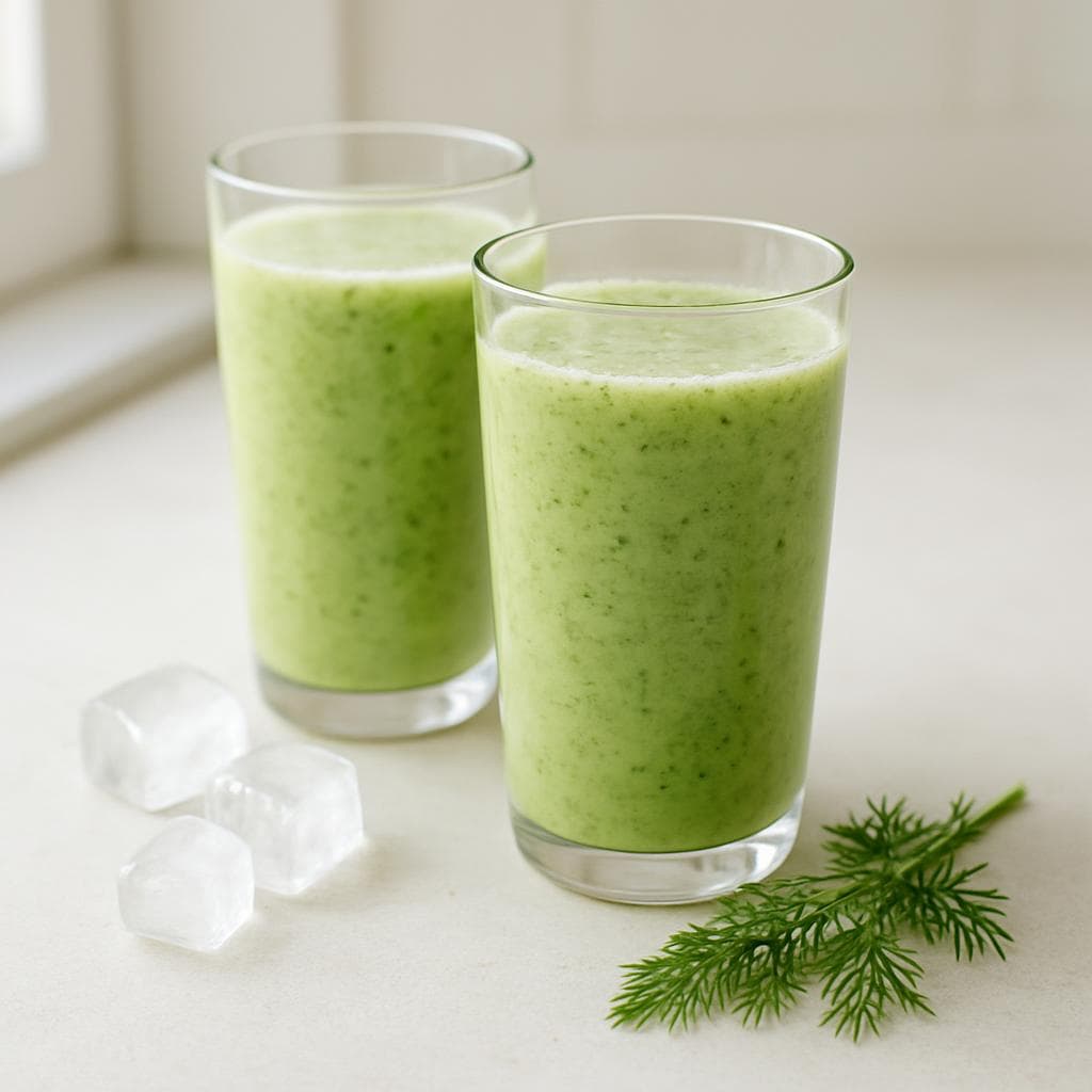 Кефирный напиток с огурцом, укропом и лаймом: шаг 4