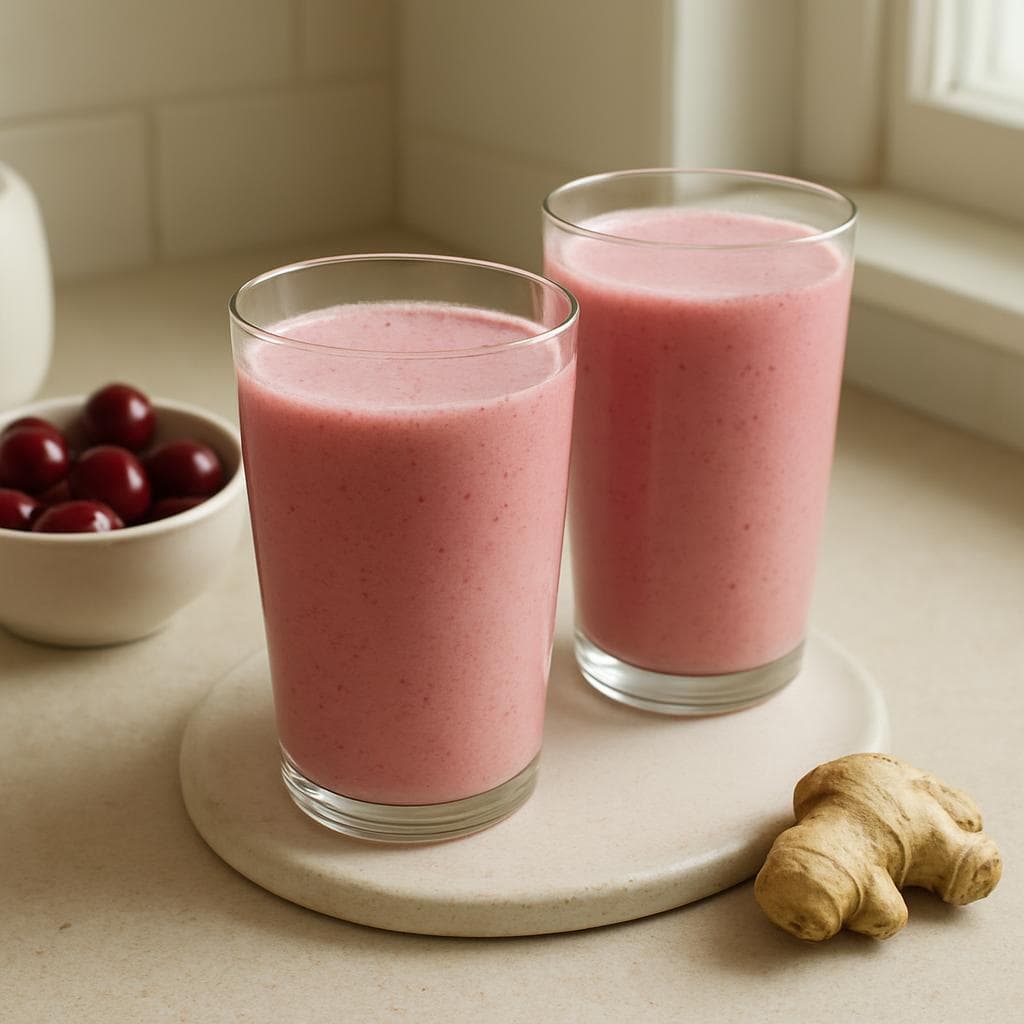 Кефирный напиток с вишней и имбирём: шаг 4