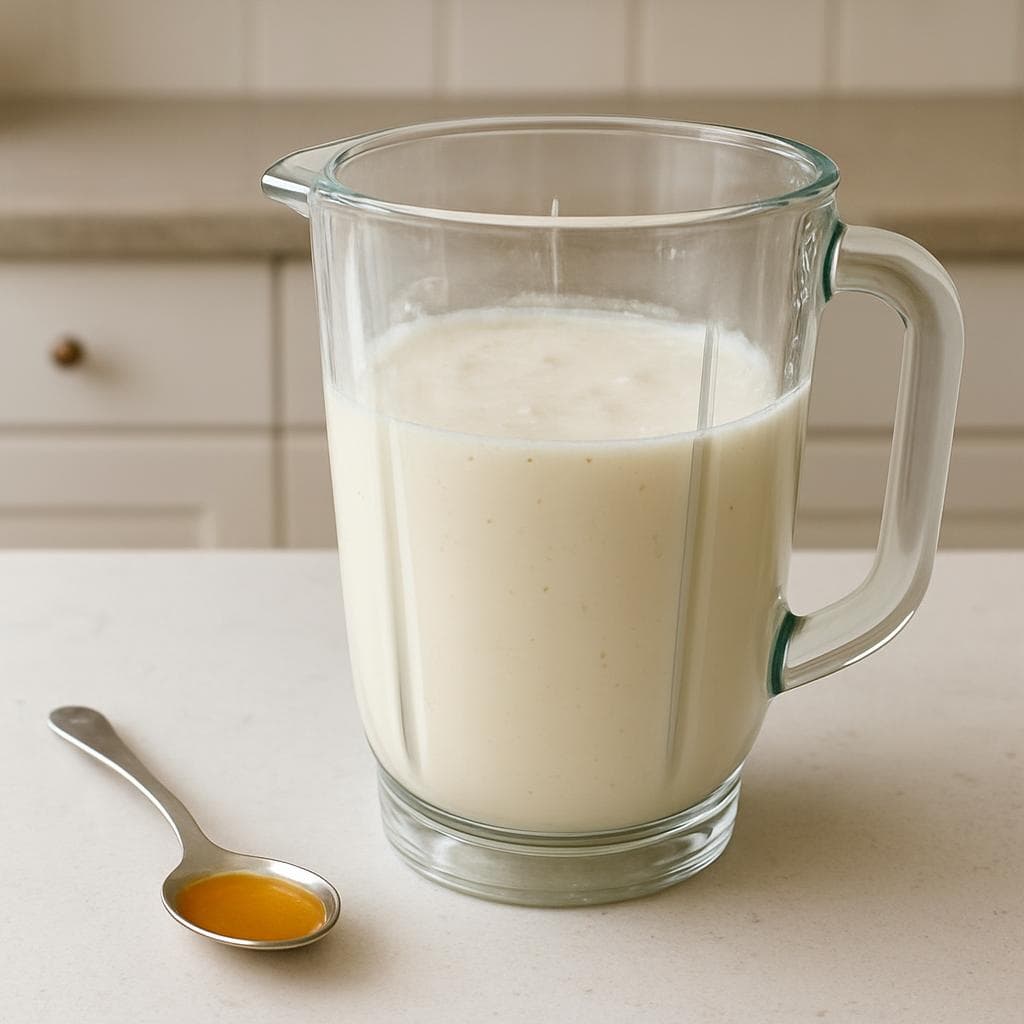 Кефирный напиток с вишней и огурцом: шаг 2