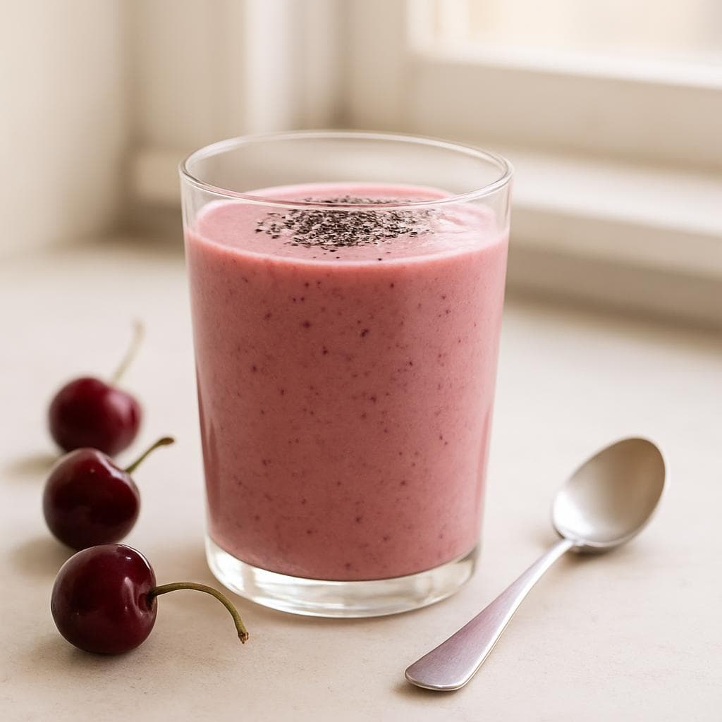 Кефирный смузи с вишней и овсяными хлопьями: шаг 5