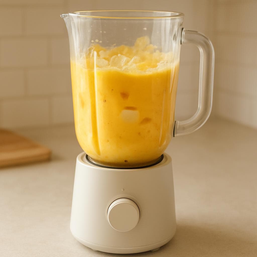 Мангово-апельсиновый смузи с йогуртом: шаг 3