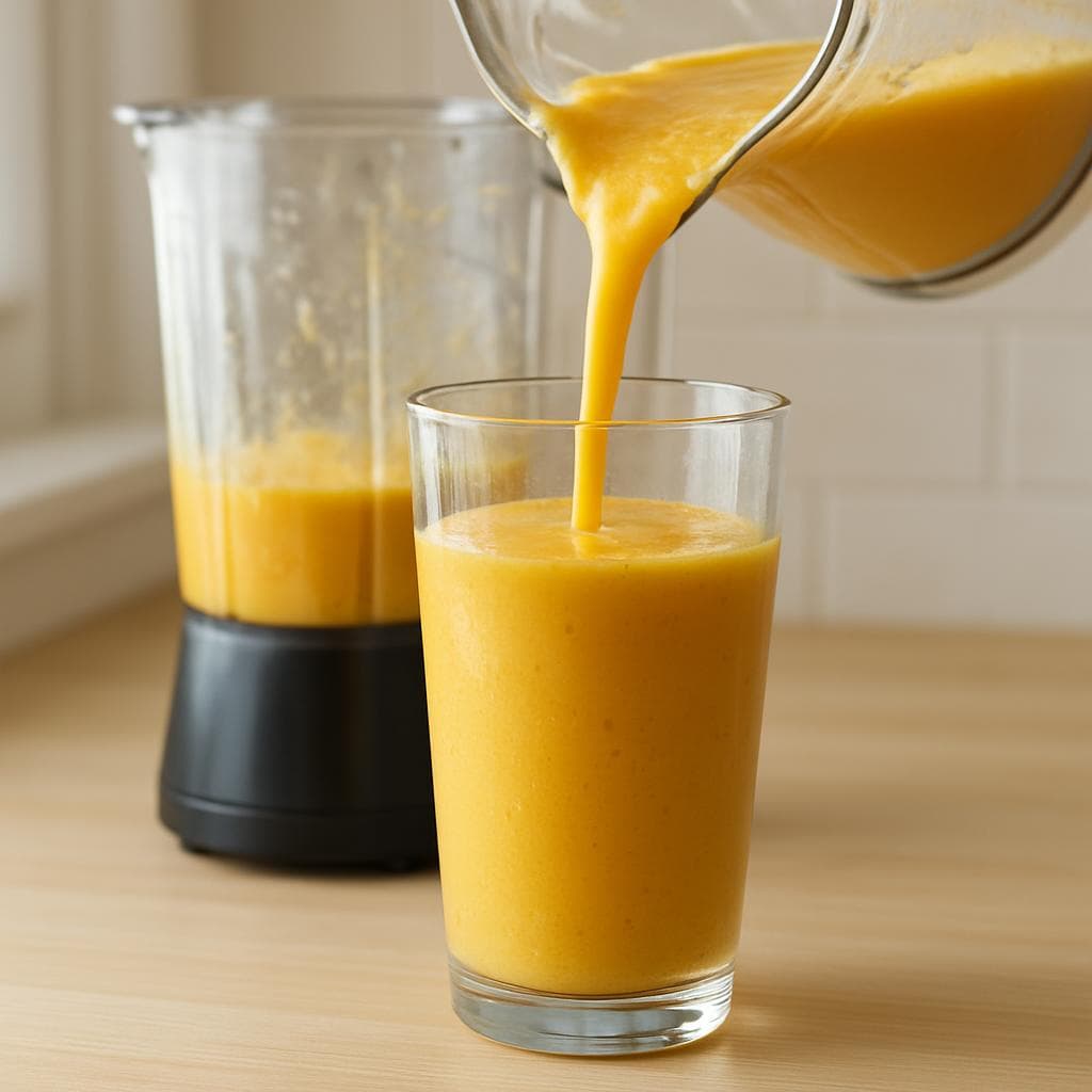 Мангово-апельсиновый смузи с йогуртом: шаг 4
