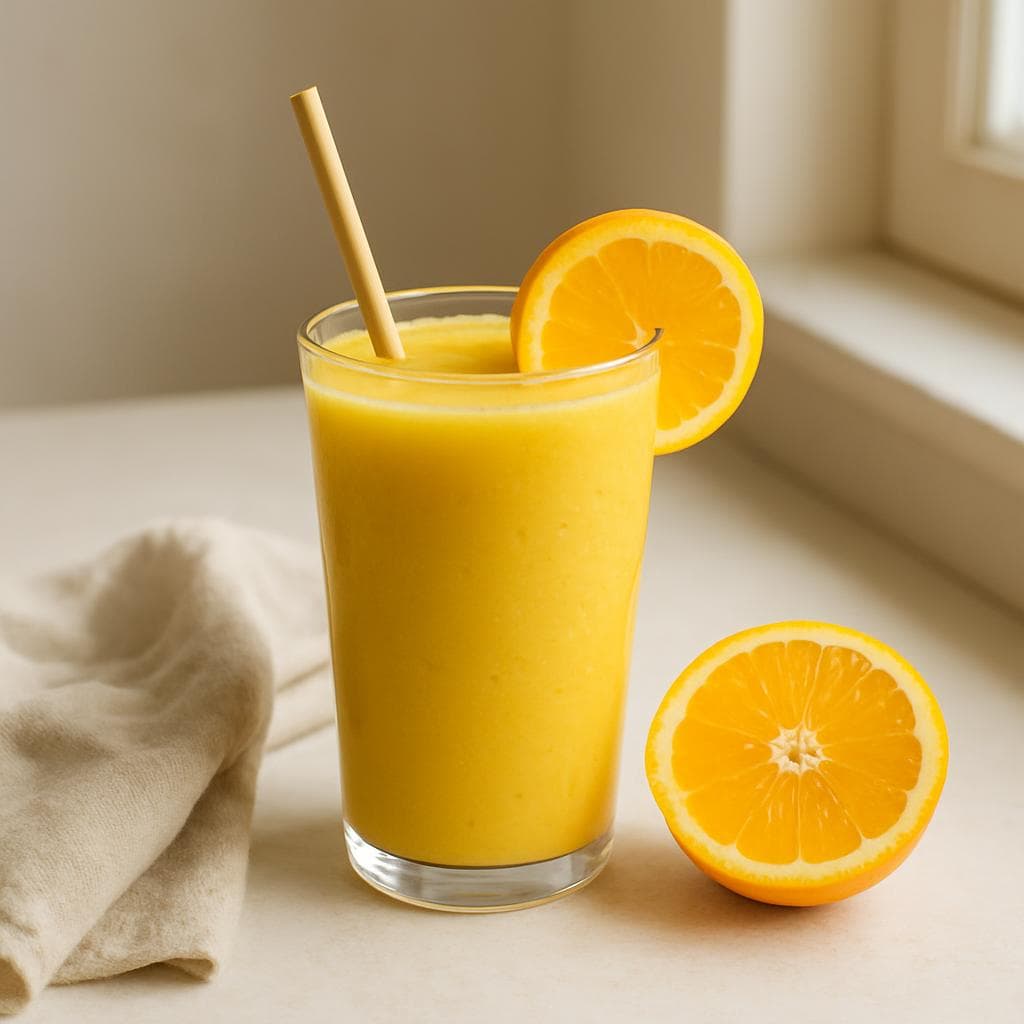 Мангово-апельсиновый смузи с йогуртом: шаг 5