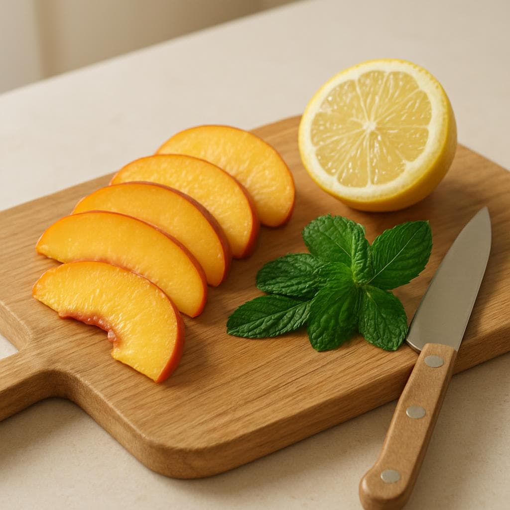 Мятный айс-ти с персиком: шаг 2