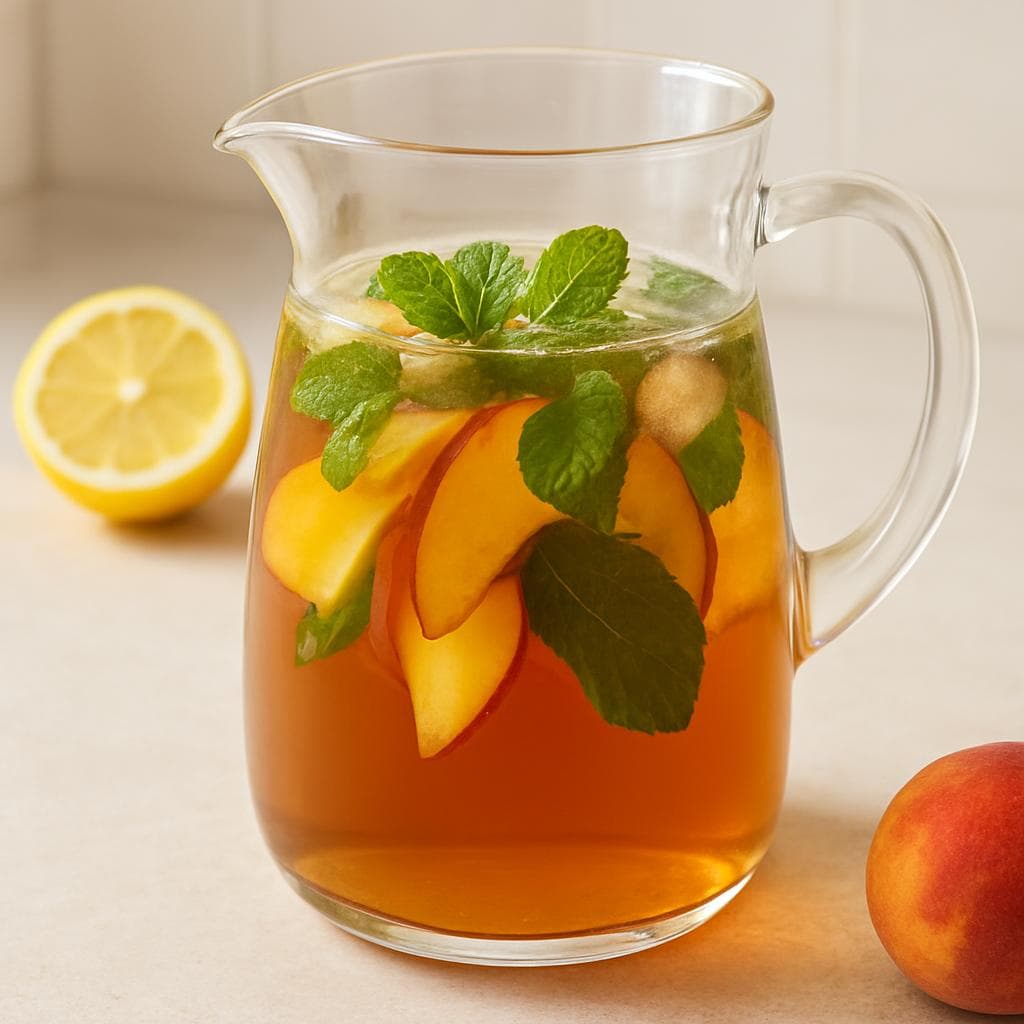 Мятный айс-ти с персиком: шаг 3