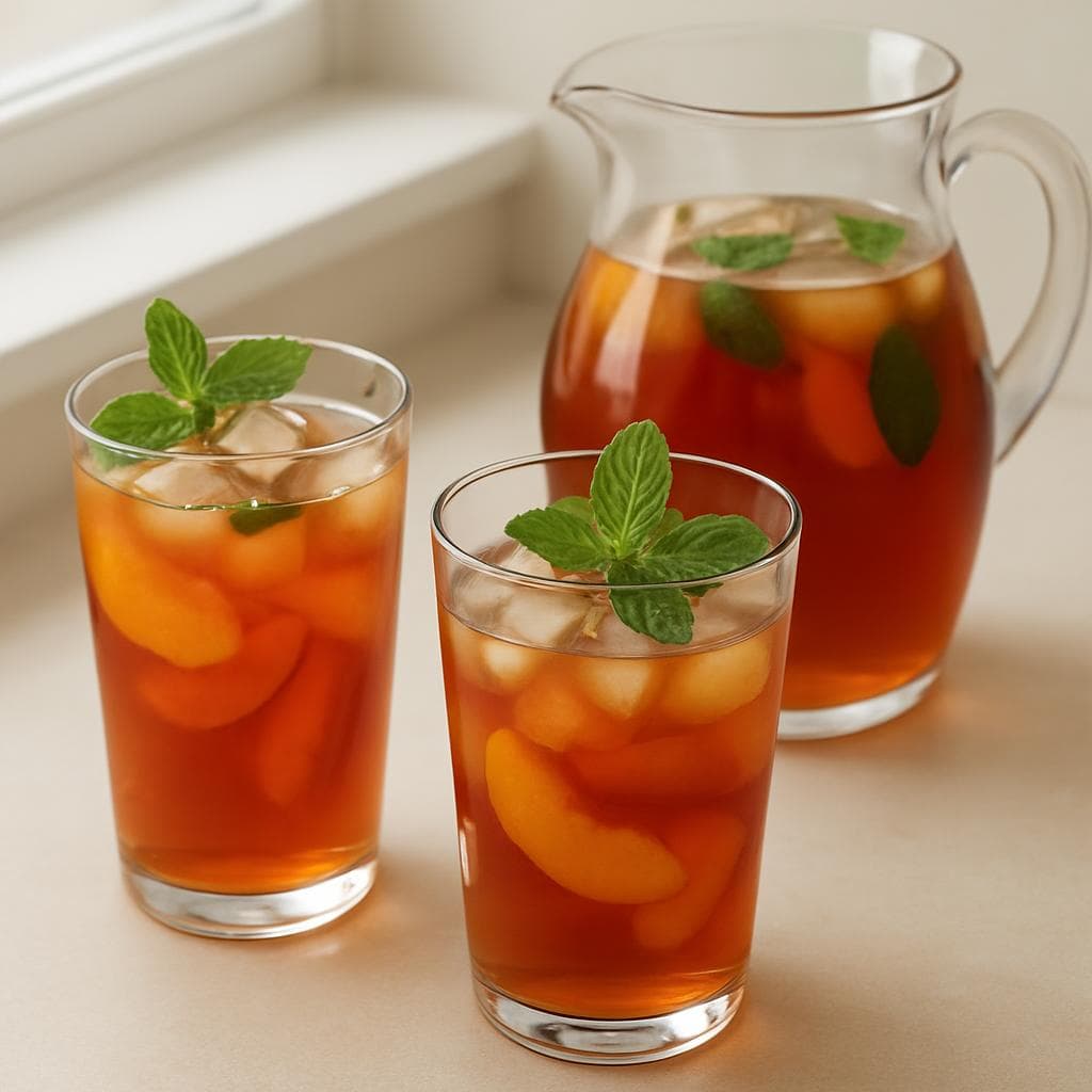 Мятный айс-ти с персиком: шаг 5