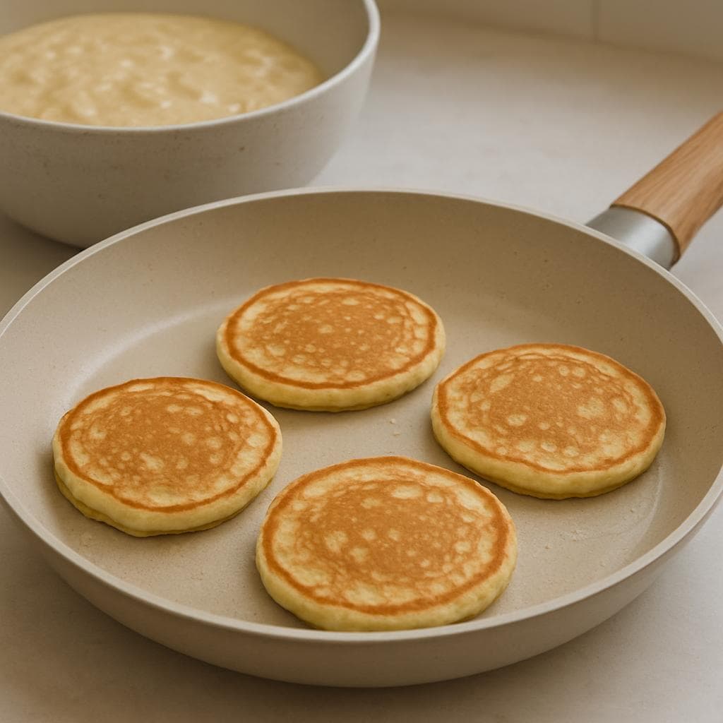 Овсяные панкейки с йогуртом и ягодами: шаг 2