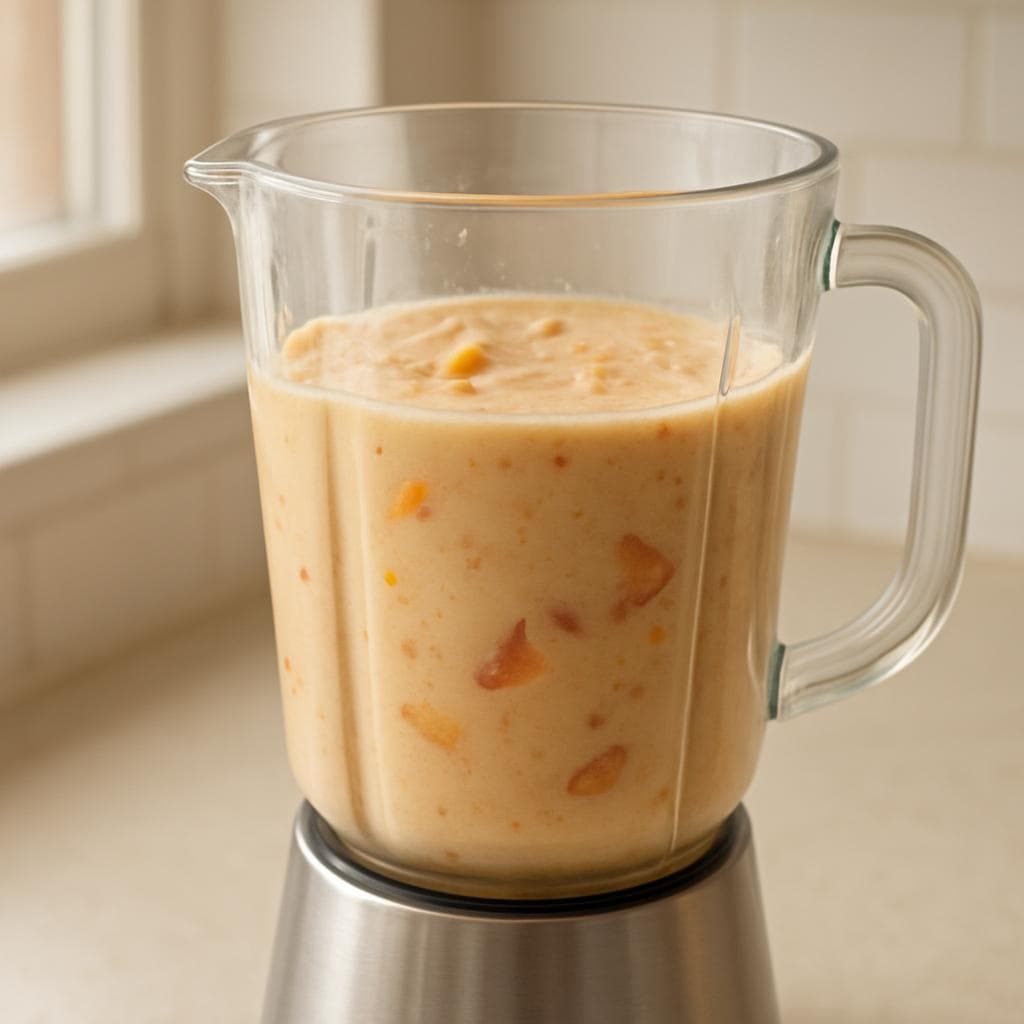 Персиковый йогуртовый шейк с овсяным льдом: шаг 3