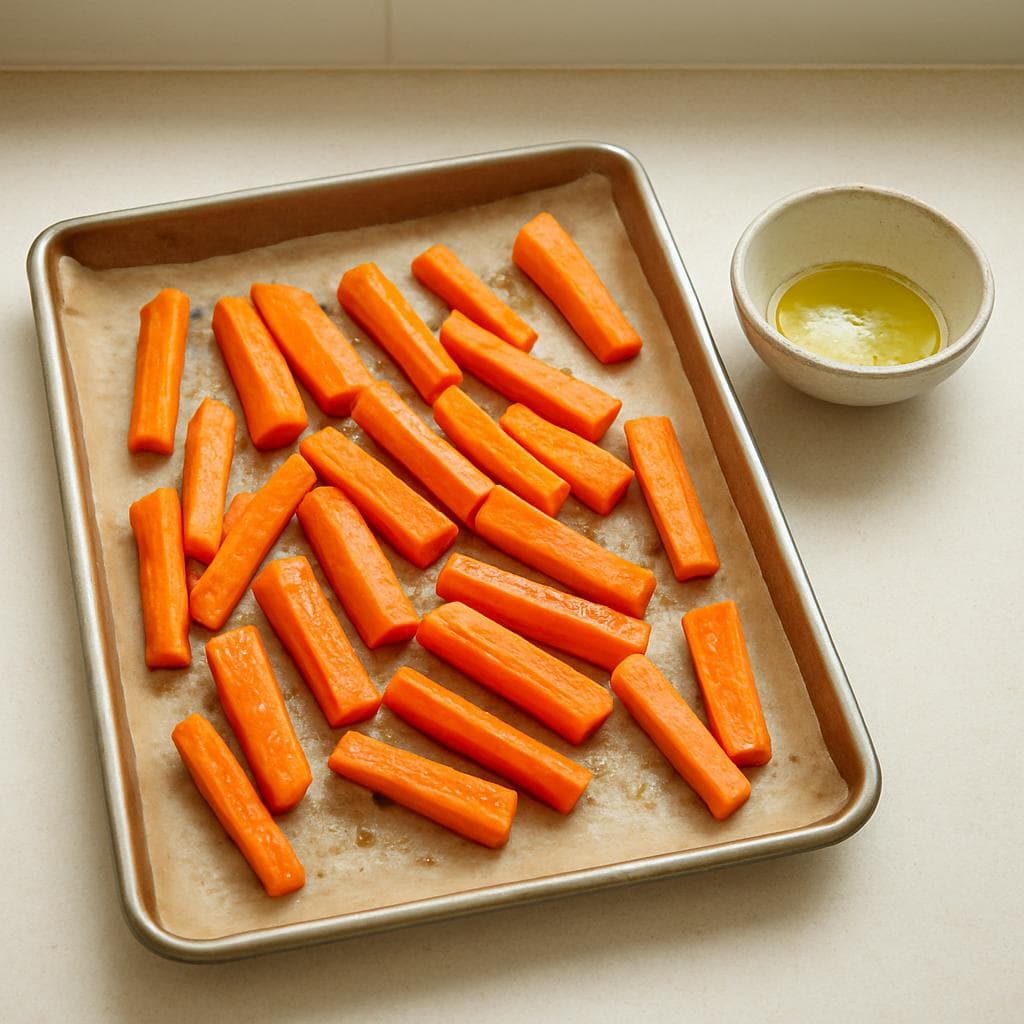 Салат с говядиной, печёной морковью и хрустящей капустой: шаг 1