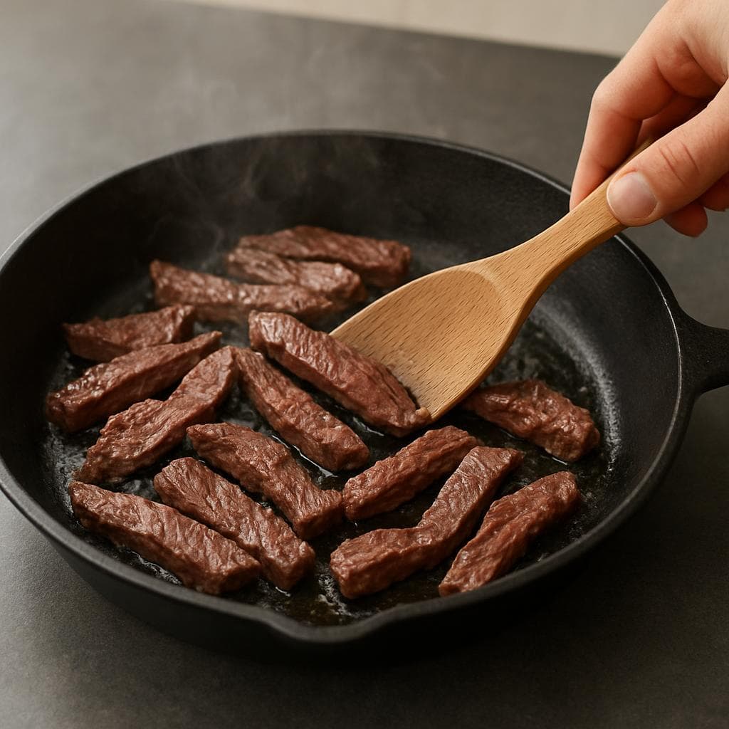 Салат с говядиной, печёной морковью и хрустящей капустой: шаг 2