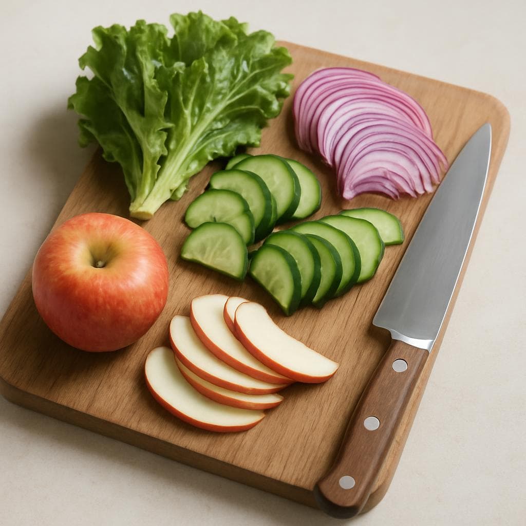 Салат с индейкой, печёной тыквой и яблоком: шаг 3