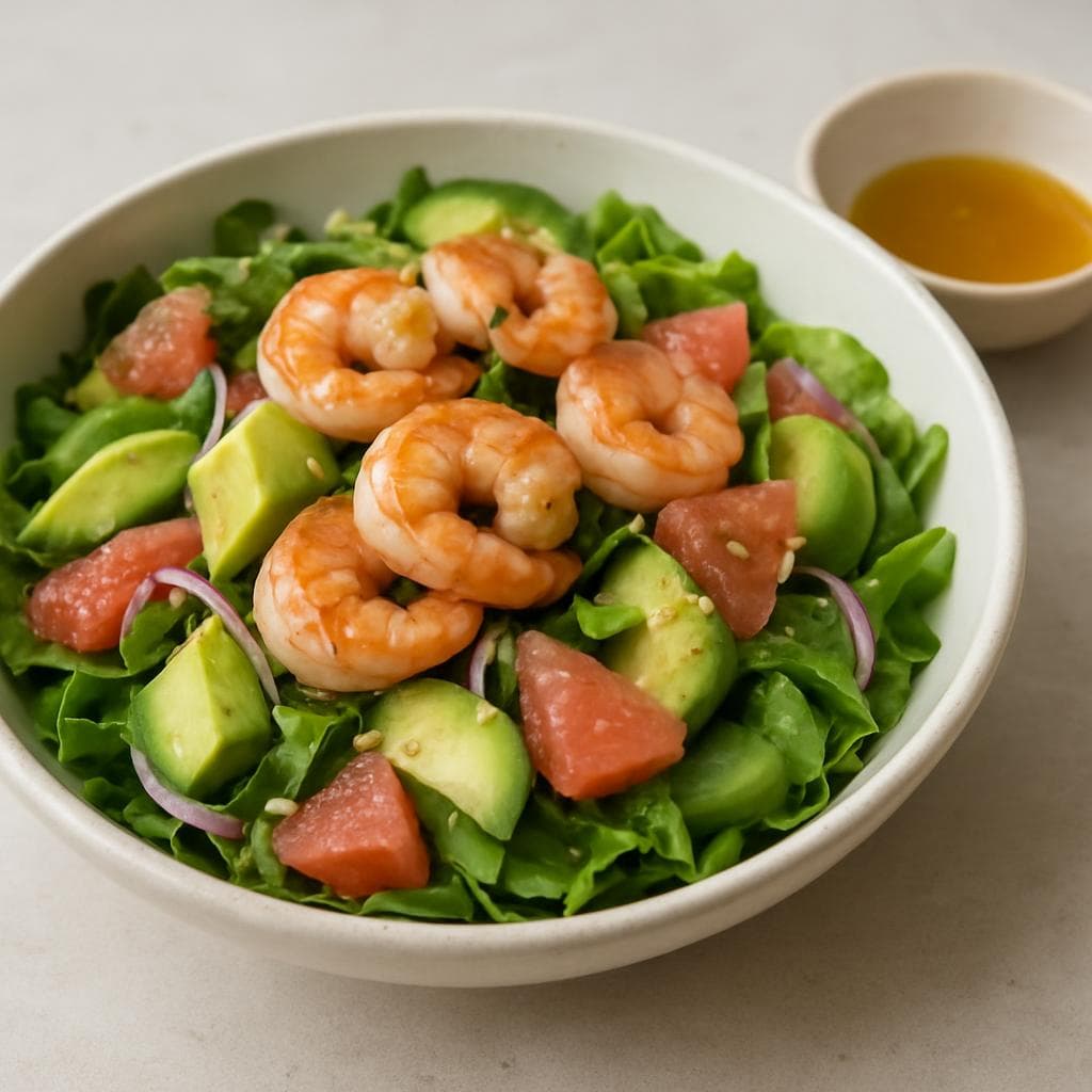 Салат с креветками, авокадо и грейпфрутом: шаг 5