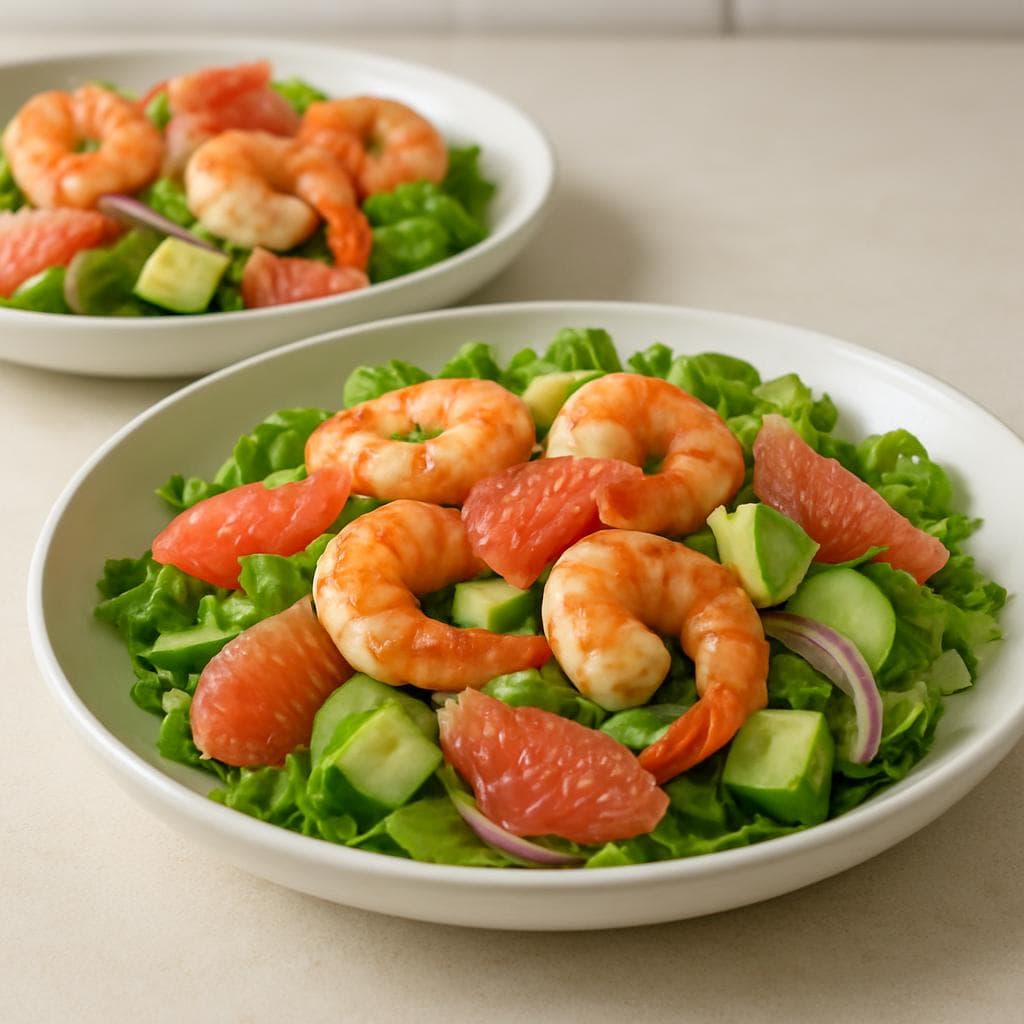 Салат с креветками, авокадо и грейпфрутом: шаг 5