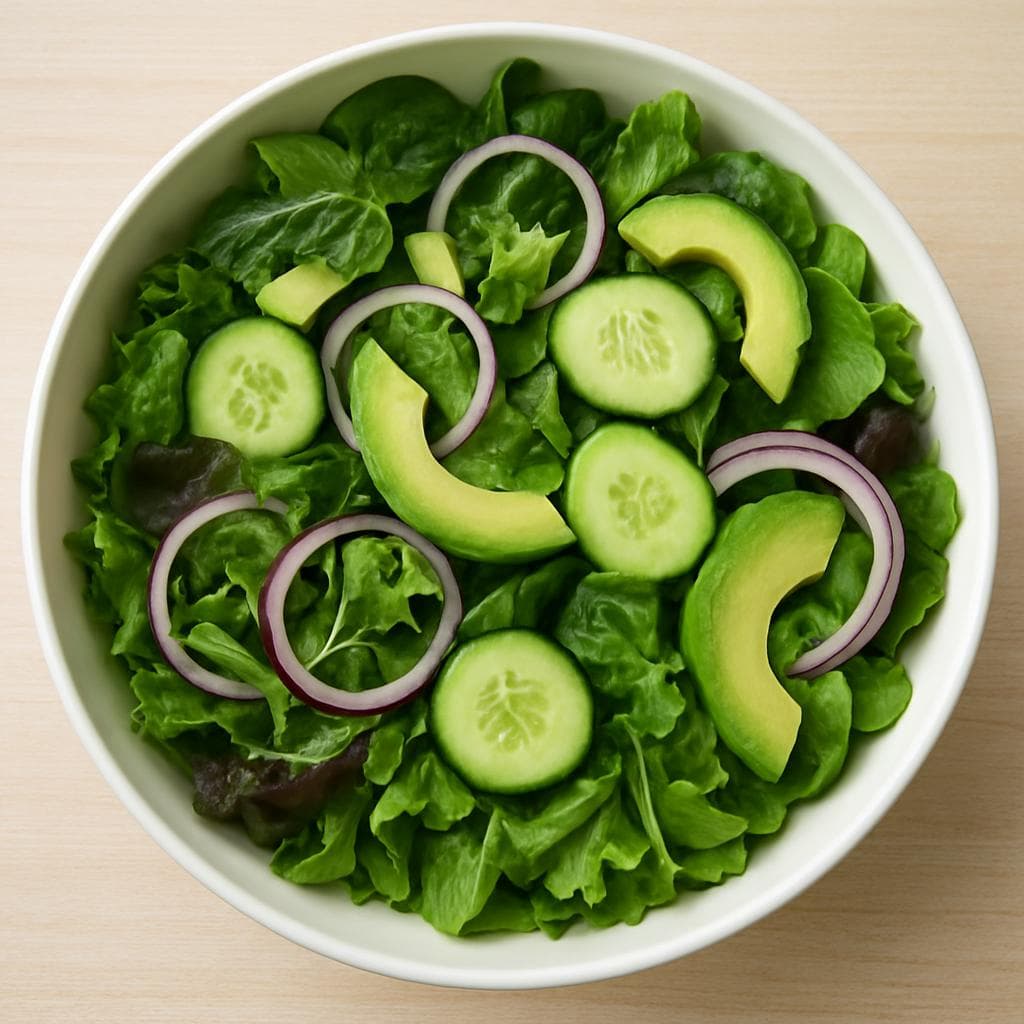 Салат с лососем, огурцом и печёным картофелем: шаг 3