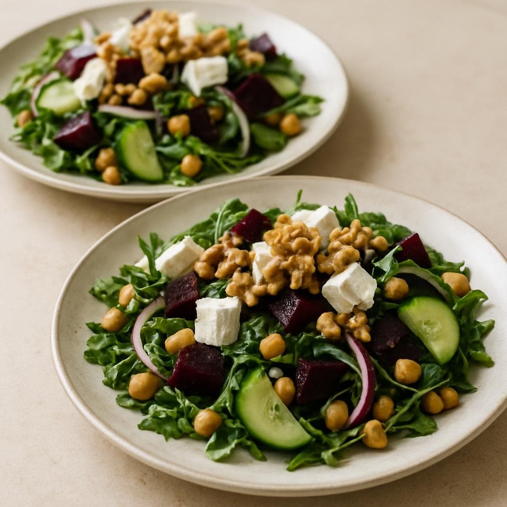 Салат с нутом, фетой и печёной свёклой: шаг 5