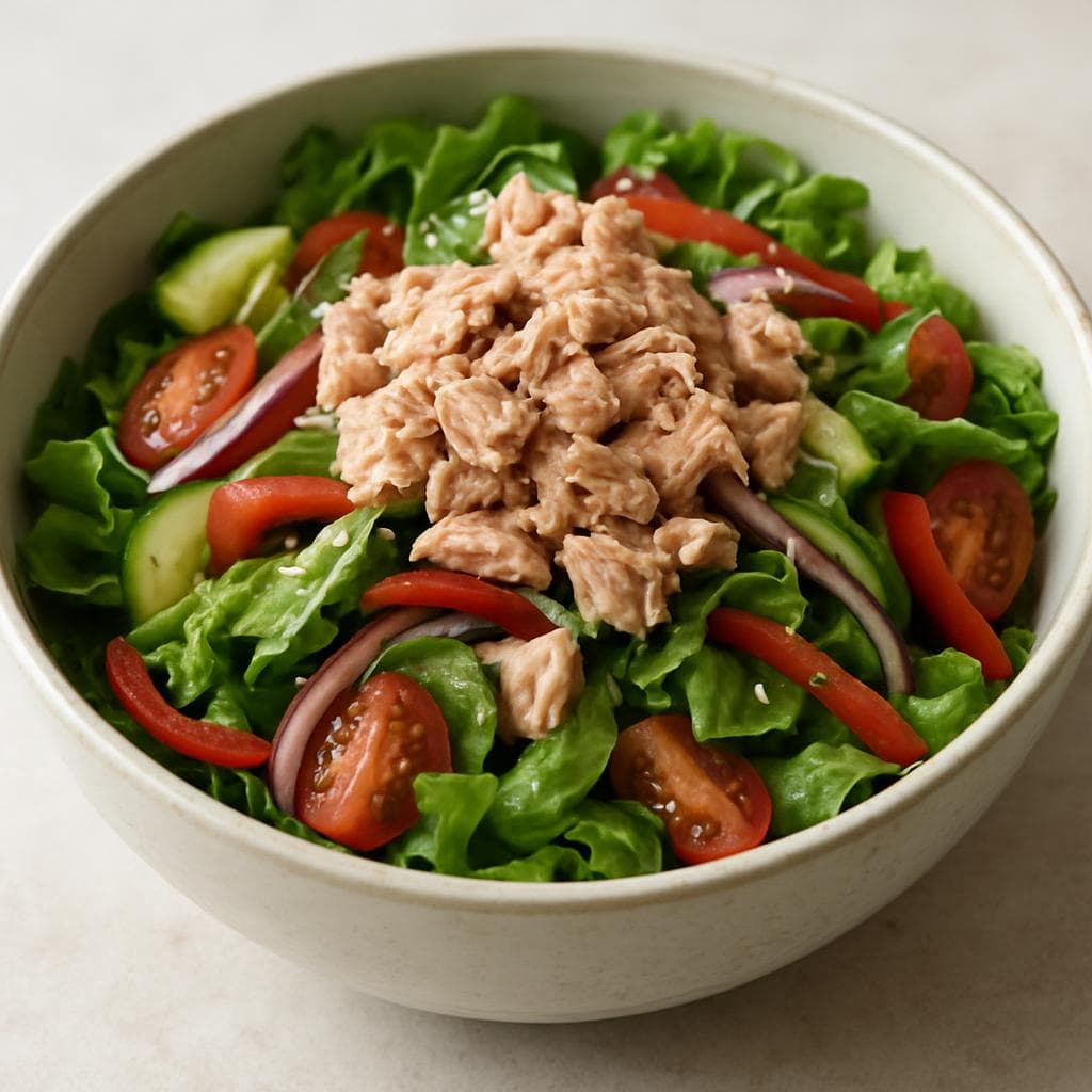 Салат с тунцом, фасолью и печёным перцем: шаг 4