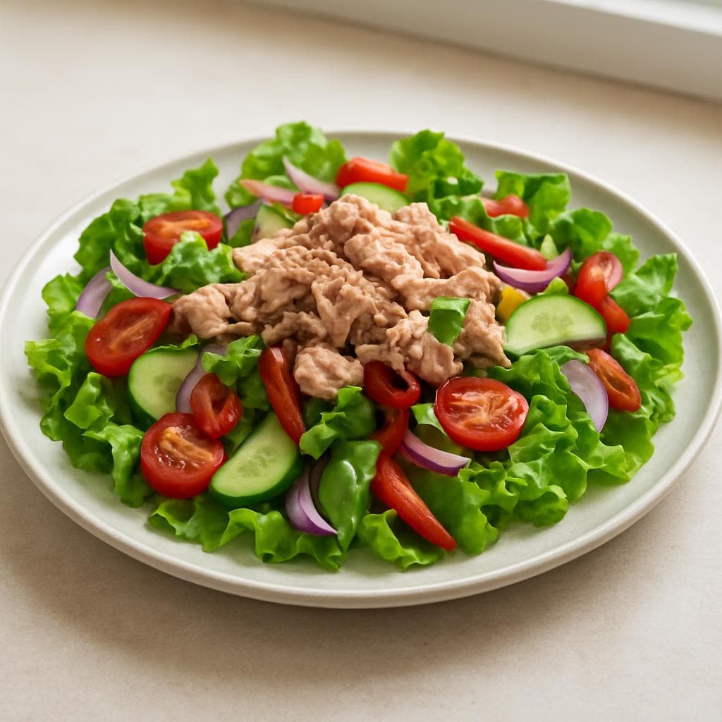 Салат с тунцом, фасолью и печёным перцем: шаг 5