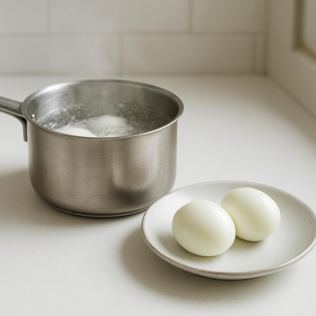 Салат с тунцом, яйцом и печёной свёклой: шаг 2