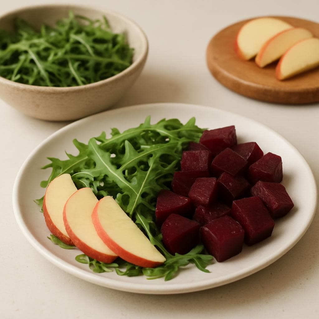 Салат с запечённой свёклой, козьим сыром и грецким орехом: шаг 2