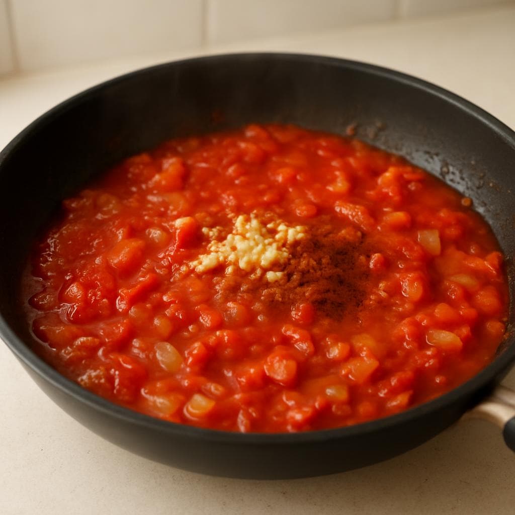 Шакшука с нутом и фетой: шаг 2