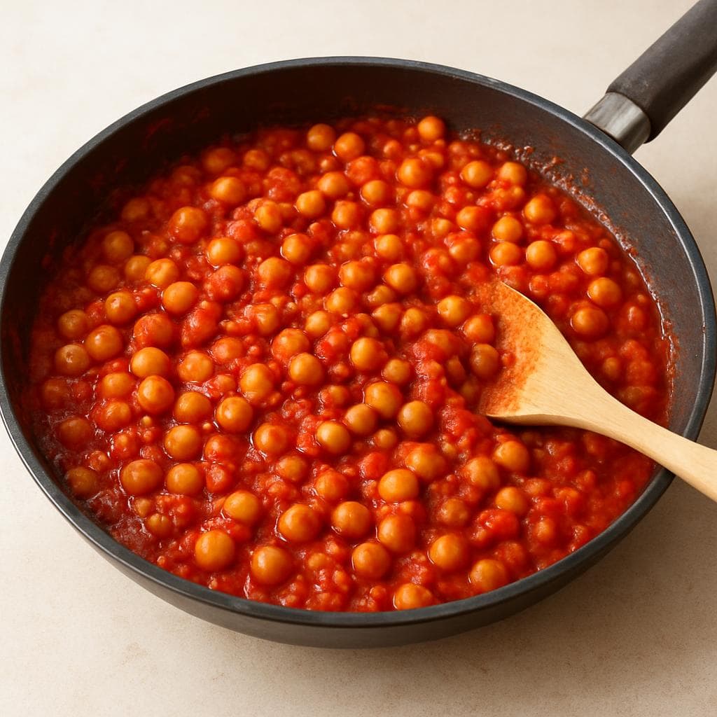 Шакшука с нутом и фетой: шаг 3