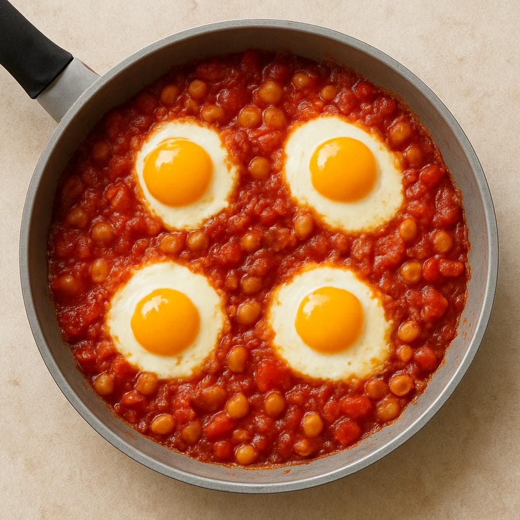 Шакшука с нутом и фетой: шаг 4