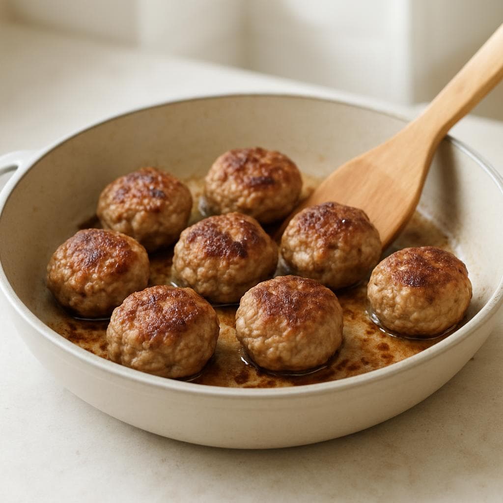 Тефтели из говядины в грибном соусе с гречкой: шаг 2