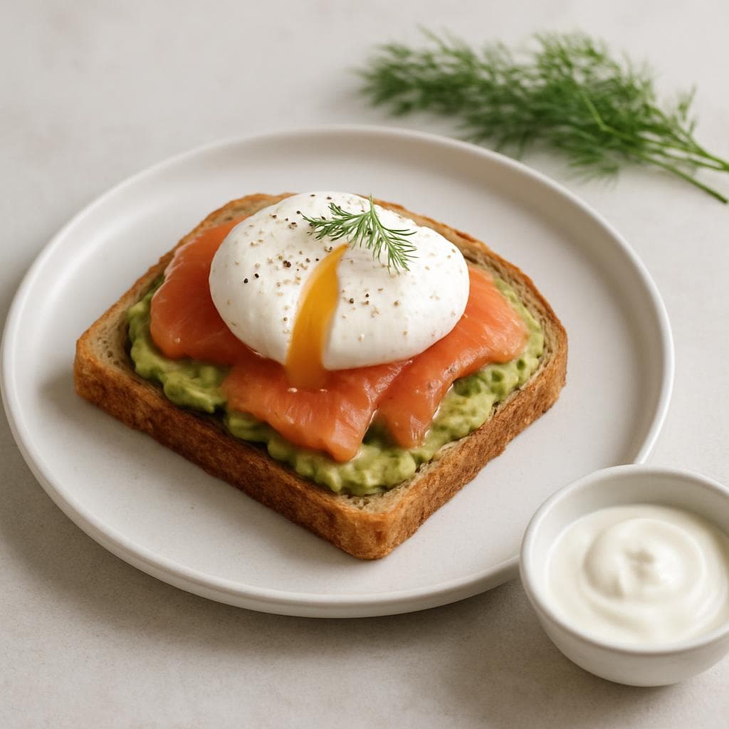 Тост с лососем, авокадо и яйцом пашот: шаг 5
