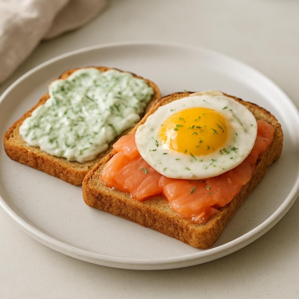Тосты с лососем, яйцом и огуречным кремом: шаг 4