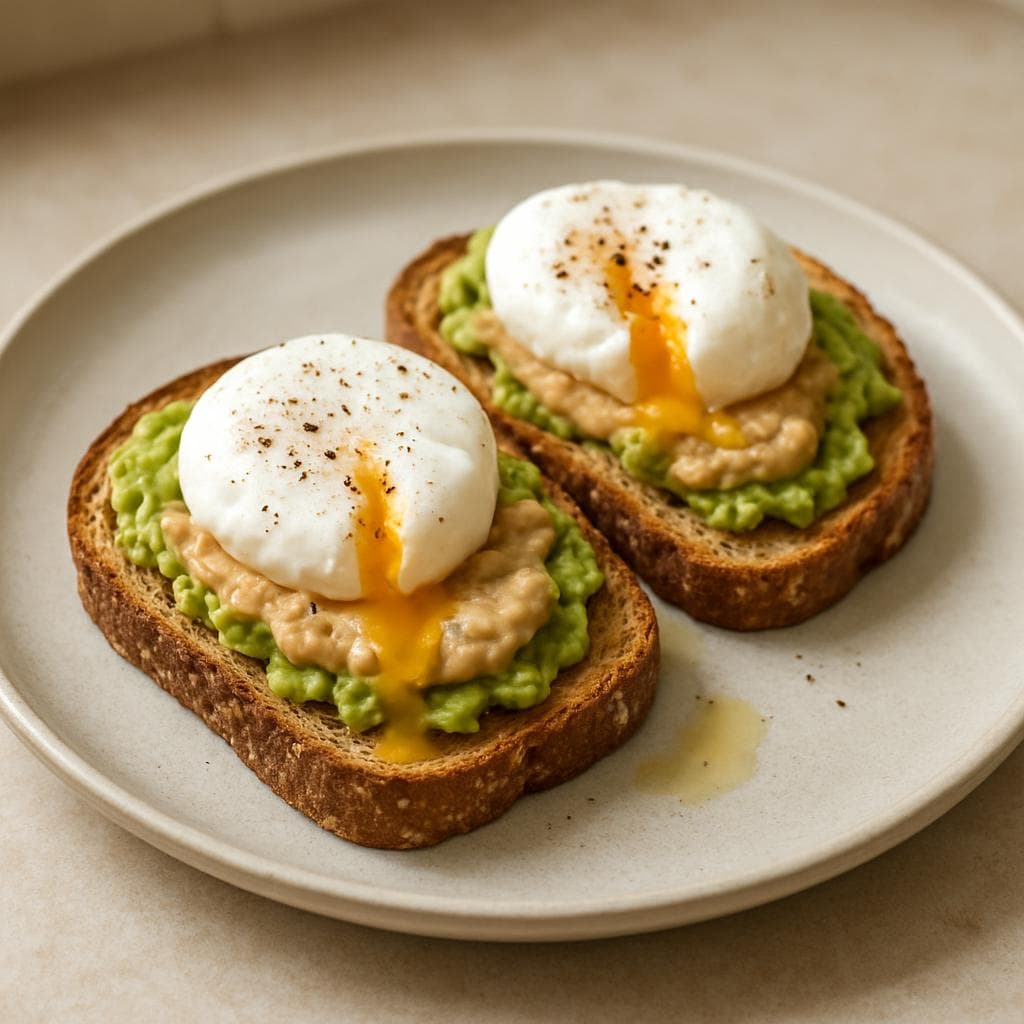Тосты с яйцом пашот, авокадо и фасолевым кремом: шаг 5