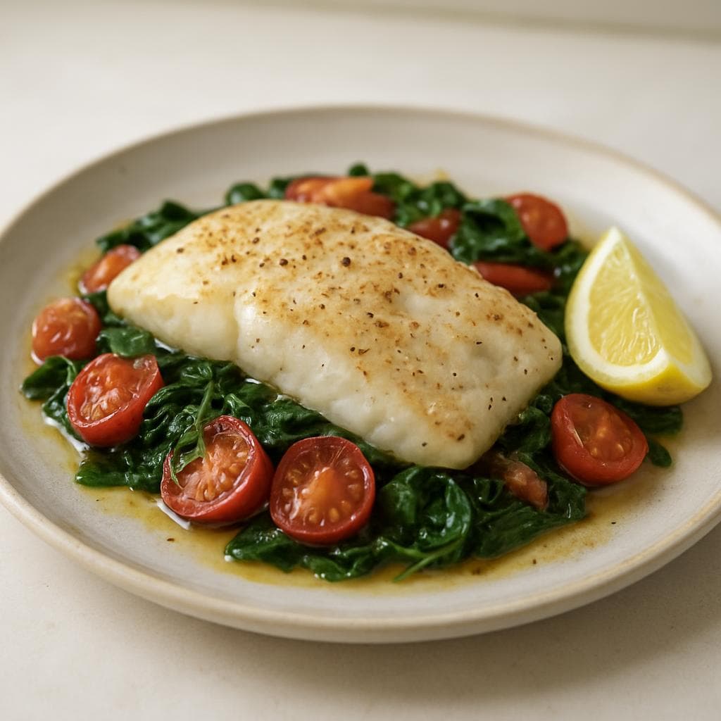 Треска с томатами и шпинатом в духовке: шаг 5