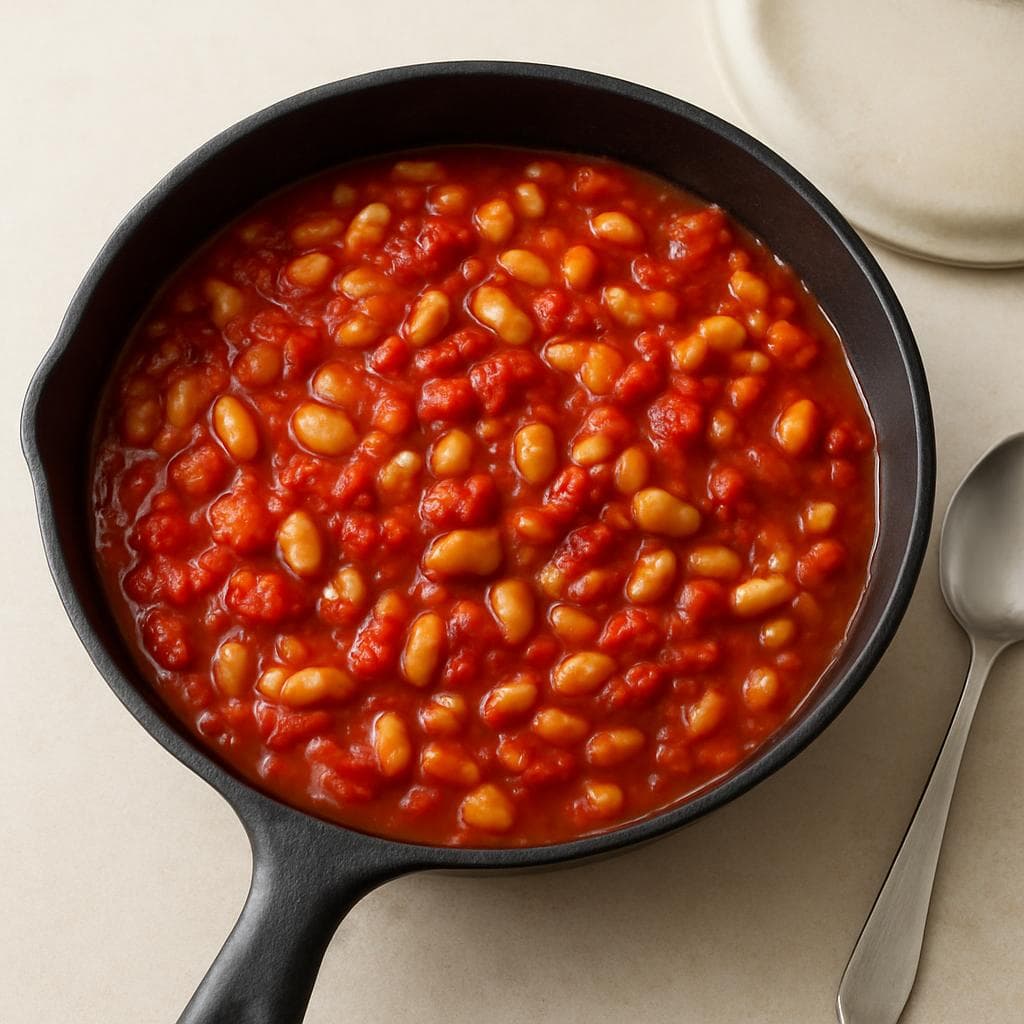 Треска в томатах с фасолью: шаг 3