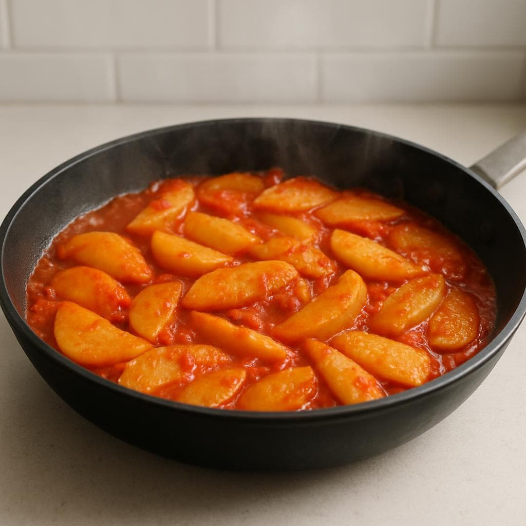 Треска в томатно-оливковом соусе с картофелем: шаг 3