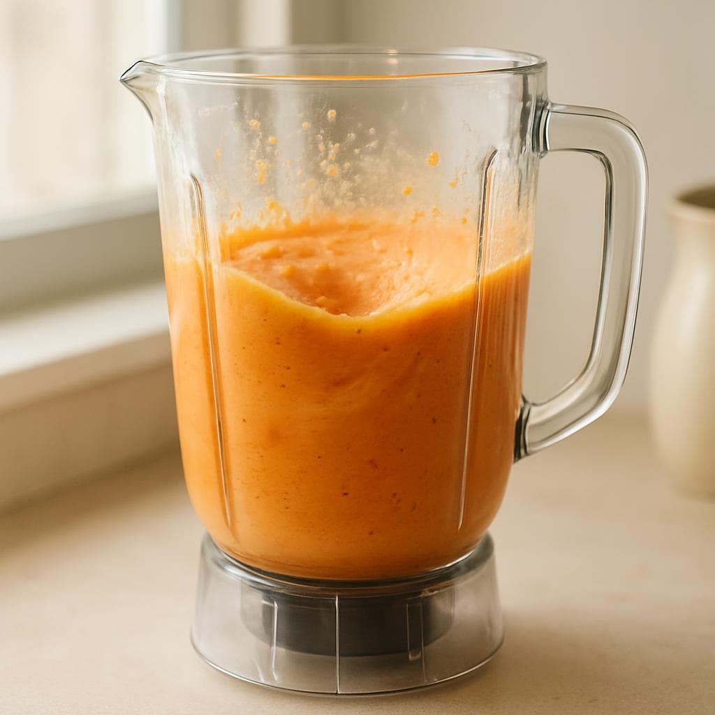 Яблочно-морковный шейк с йогуртом: шаг 3