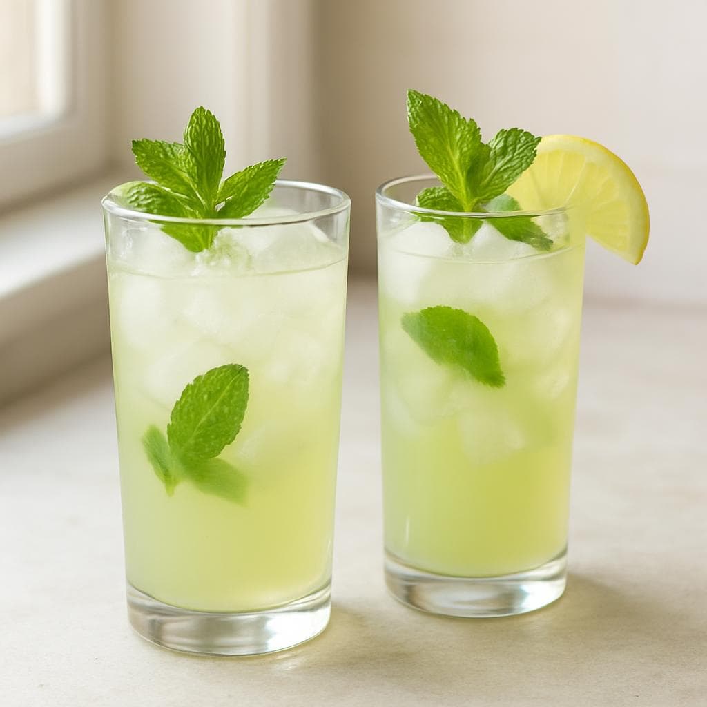 Яблочно-огуречный лимонад с мятой: шаг 4