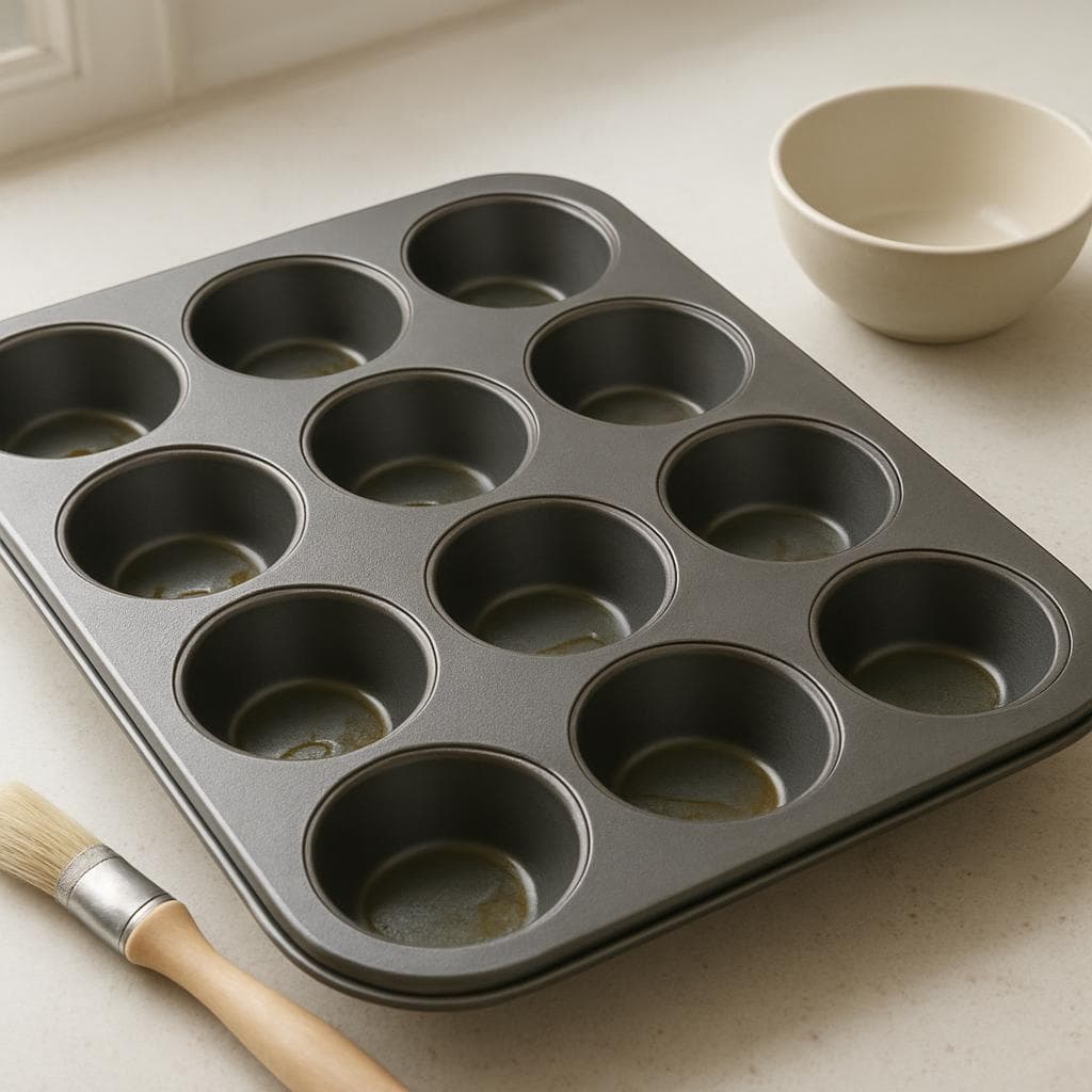 Яичные маффины с лососем и шпинатом: шаг 1