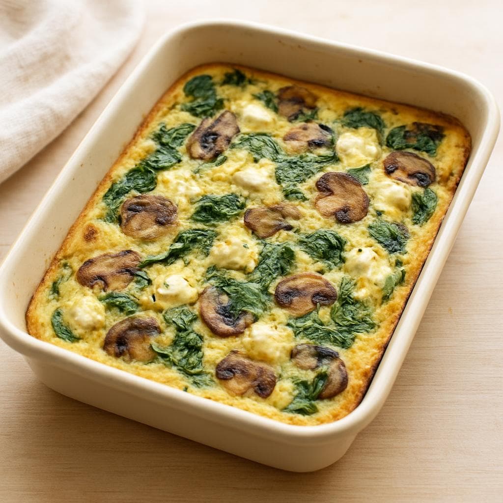 Запечённый омлет с грибами и козьим сыром: шаг 4