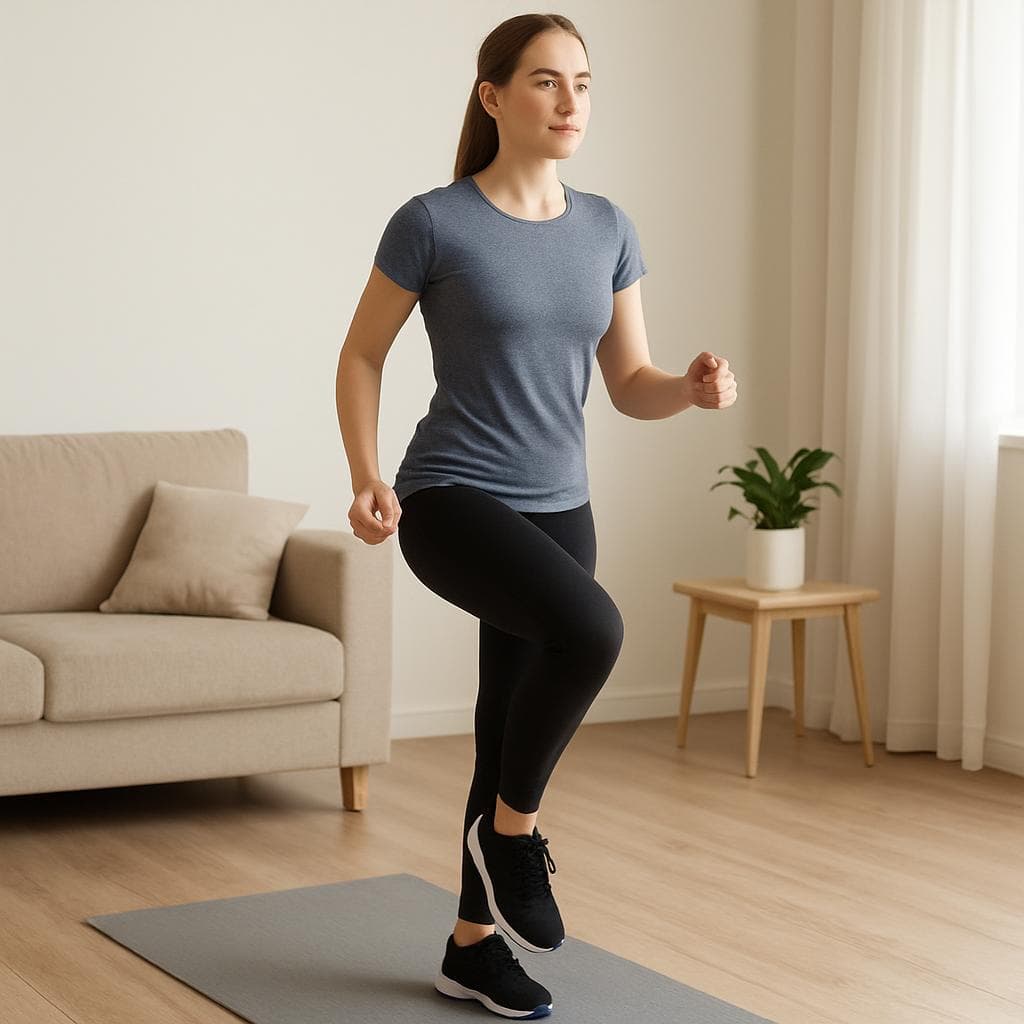 Домашняя разминка для всего тела без прыжков: шаг 1