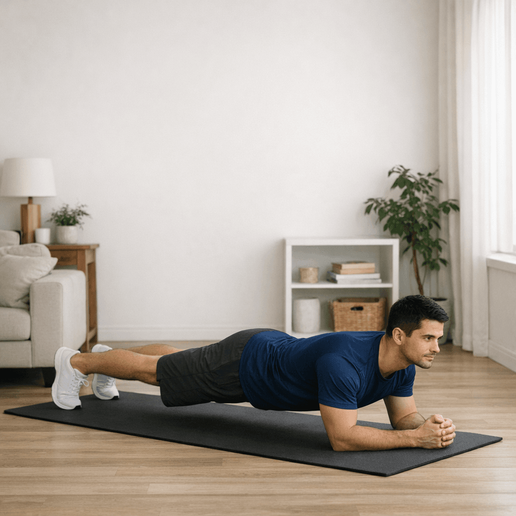Forearm plank for beginners: шаг 1