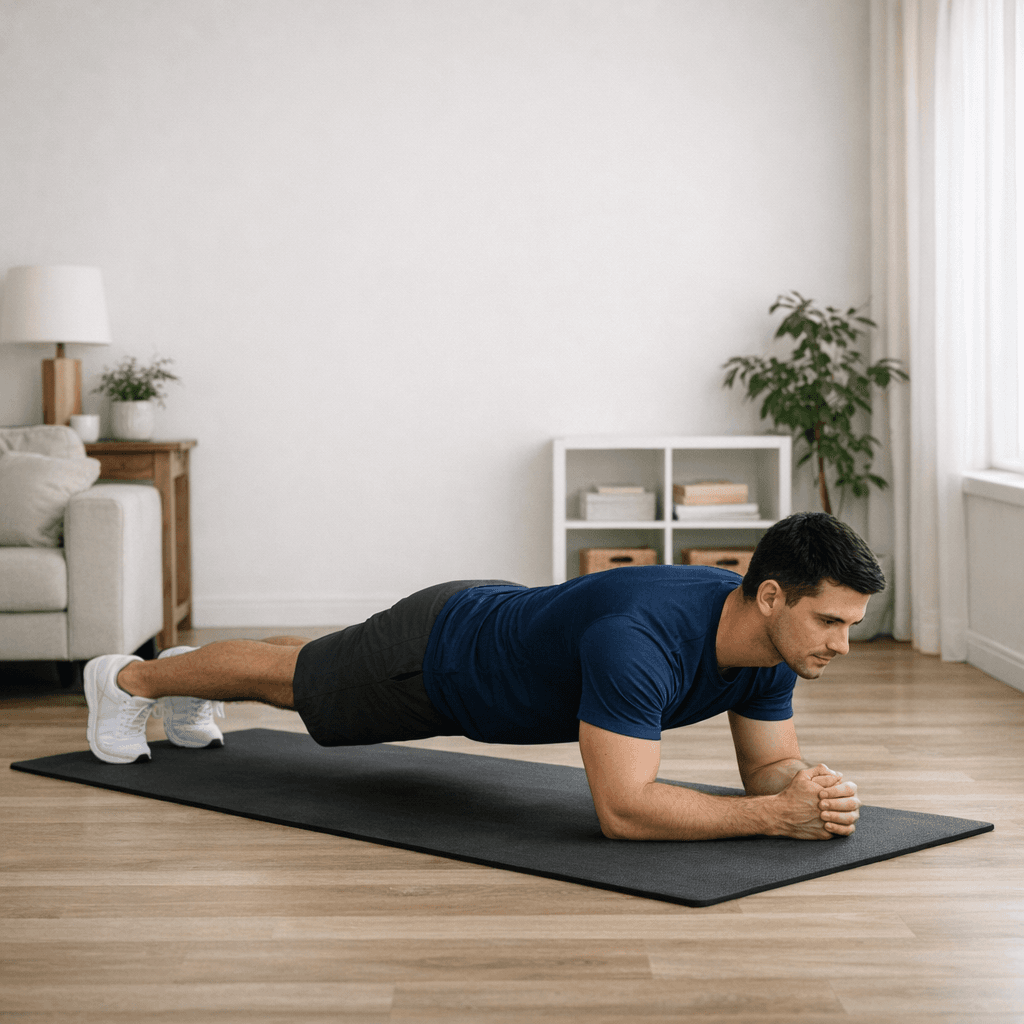 Forearm plank for beginners: шаг 4