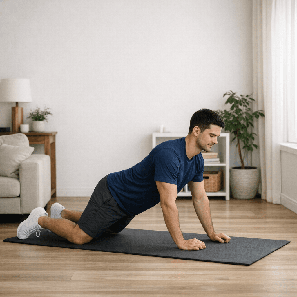 Forearm plank for beginners: шаг 5